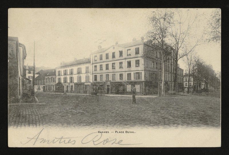 Carte postale ancienne Place Duval à Vanves