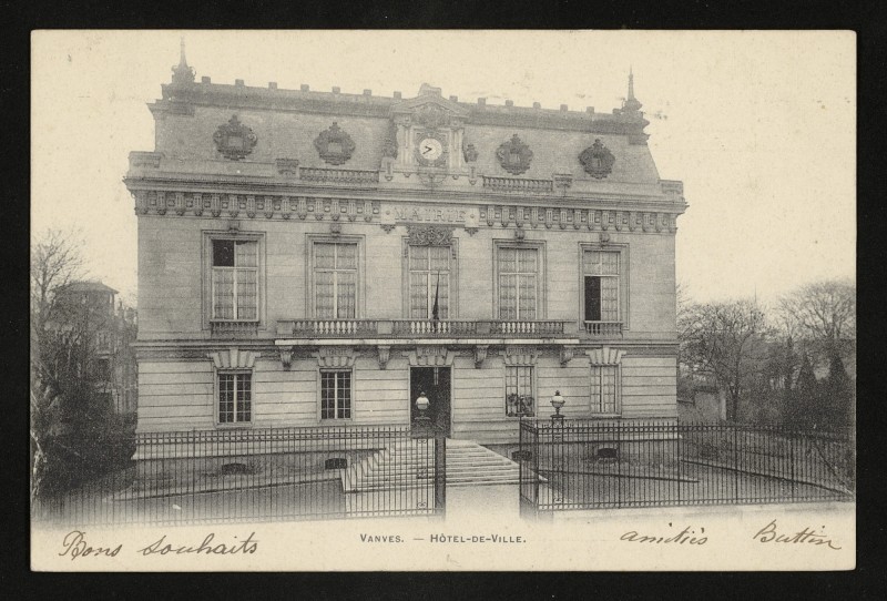 Carte postale ancienne Hôtel-de-Ville à Vanves
