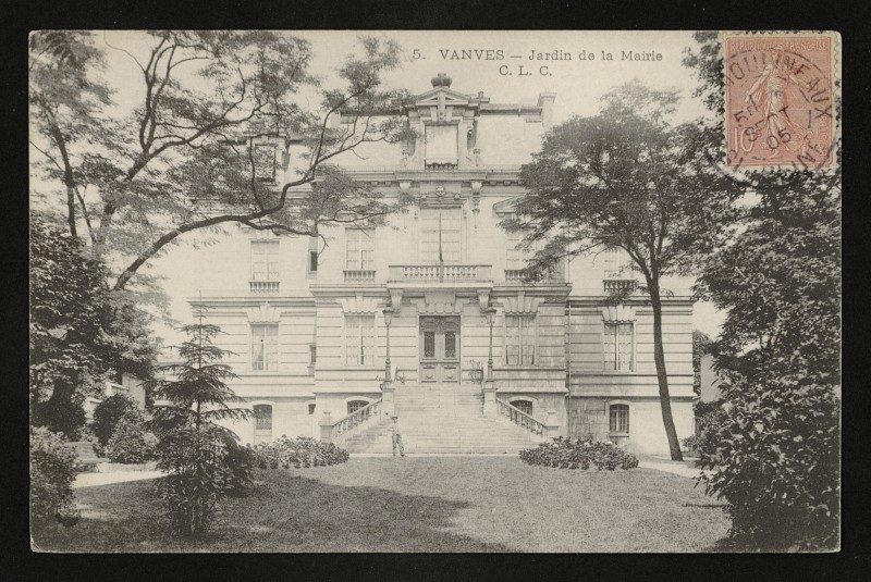 Carte postale ancienne Jardin de la Mairie à Vanves