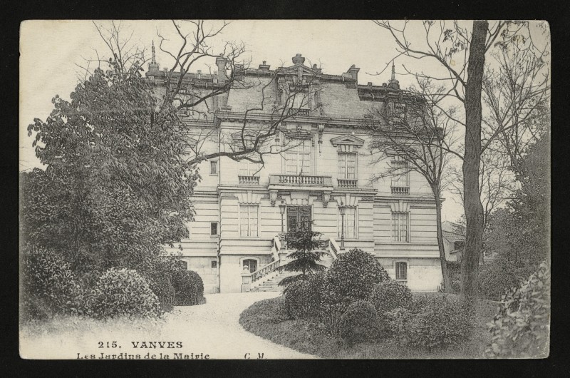 Carte postale ancienne Les Jardins de la Mairie à Vanves