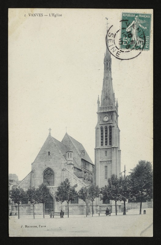 Carte postale ancienne L'Eglise à Vanves