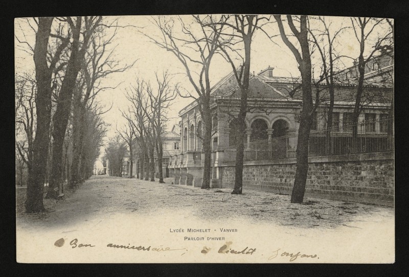 Carte postale ancienne Lycée Michelet - Parloir à Vanves