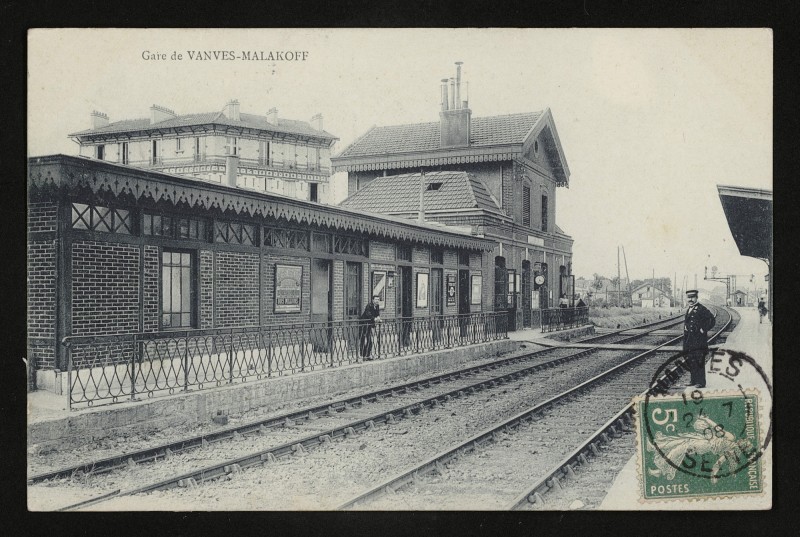 Carte postale ancienne Gare de Vanves-Malakoff à Malakoff