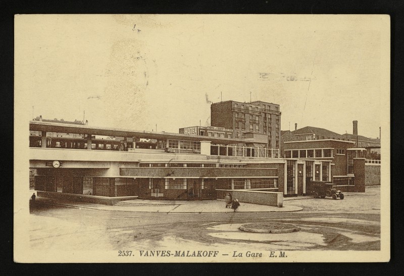 Carte postale ancienne Vanves-Malakoff - La Gare à Malakoff