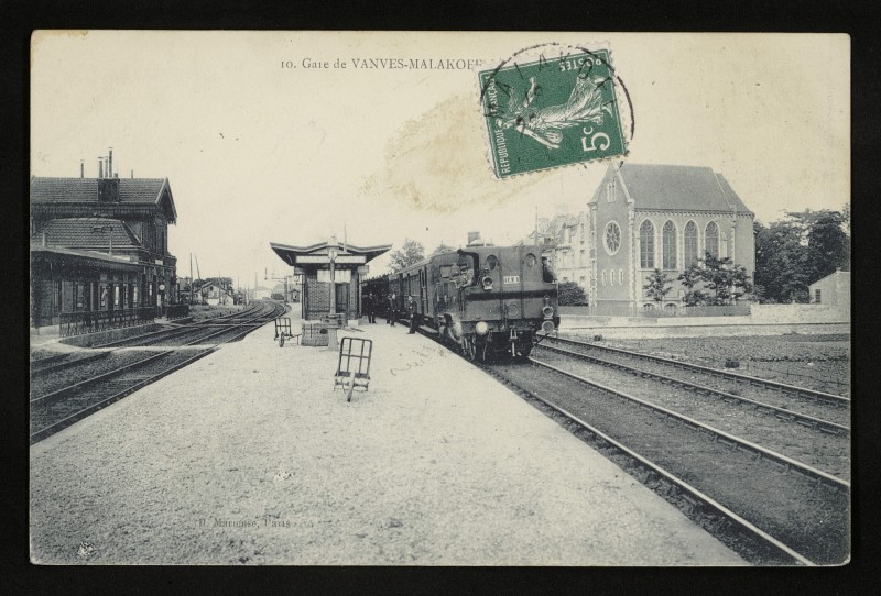 Carte postale ancienne Gare de Vanves-Malakoff à Malakoff