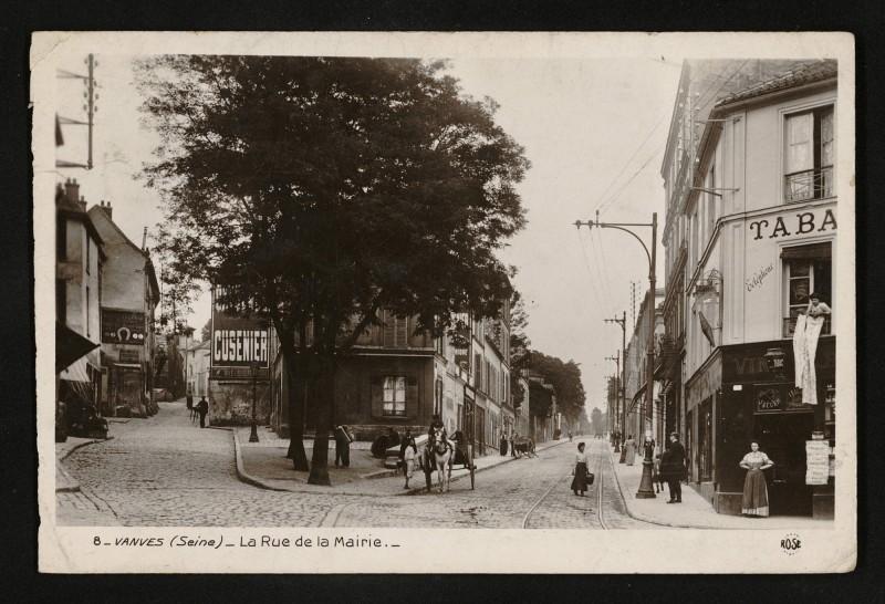 Carte postale ancienne La Rue de la Mairie à Vanves