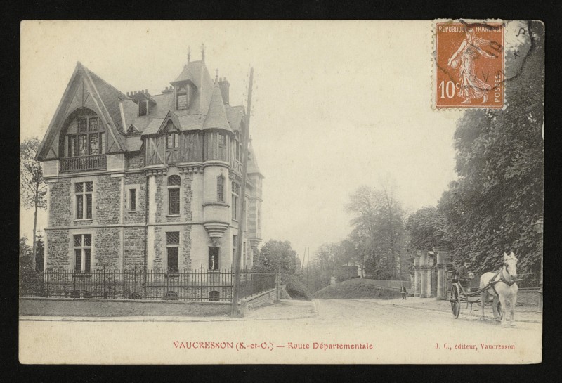 Carte postale ancienne Route Départementale à Vaucresson