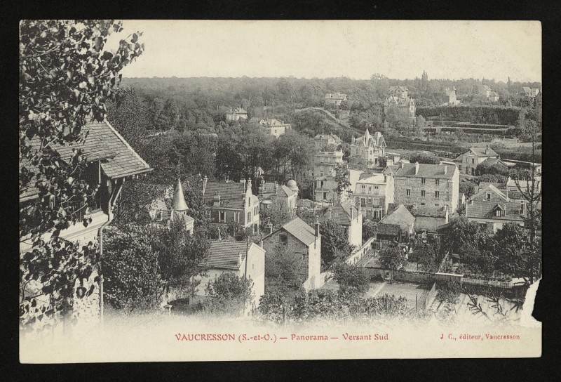 Carte postale ancienne Panorama - Versant Sud à Vaucresson