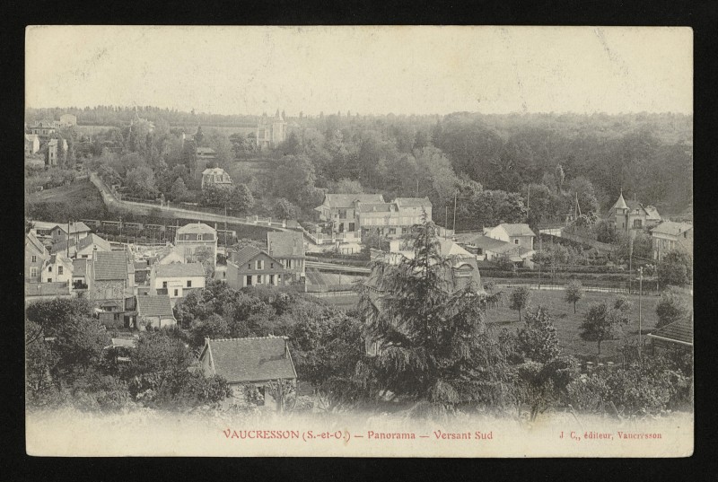 Carte postale ancienne Panorama - Versant Sud à Vaucresson