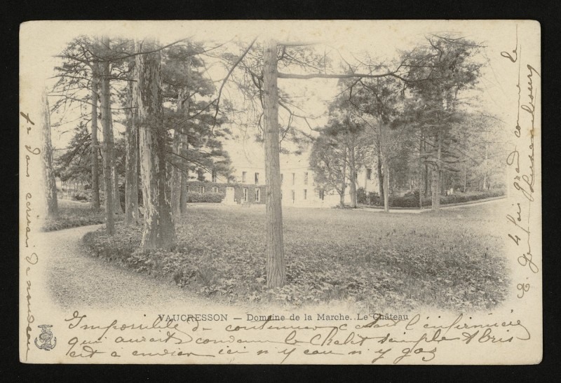 Carte postale ancienne Domaine de la Marche. Le Château à Vaucresson