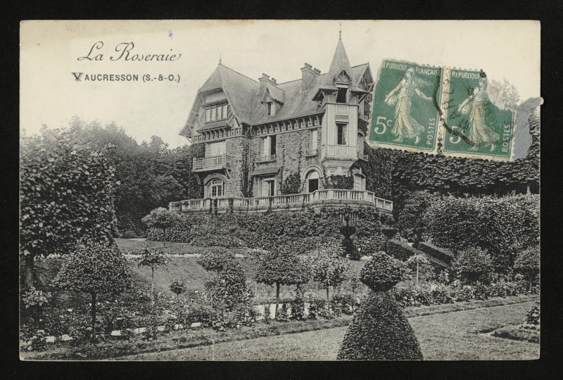 Carte postale ancienne La Roseraie à Vaucresson