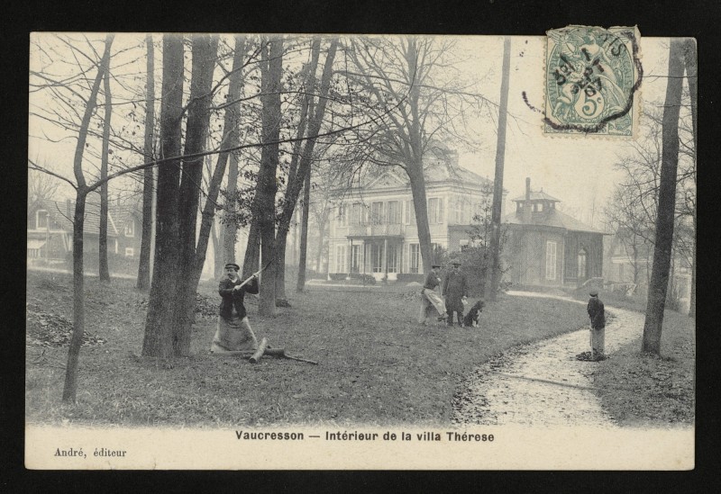 Carte postale ancienne Intérieur de la villa Thérése à Vaucresson