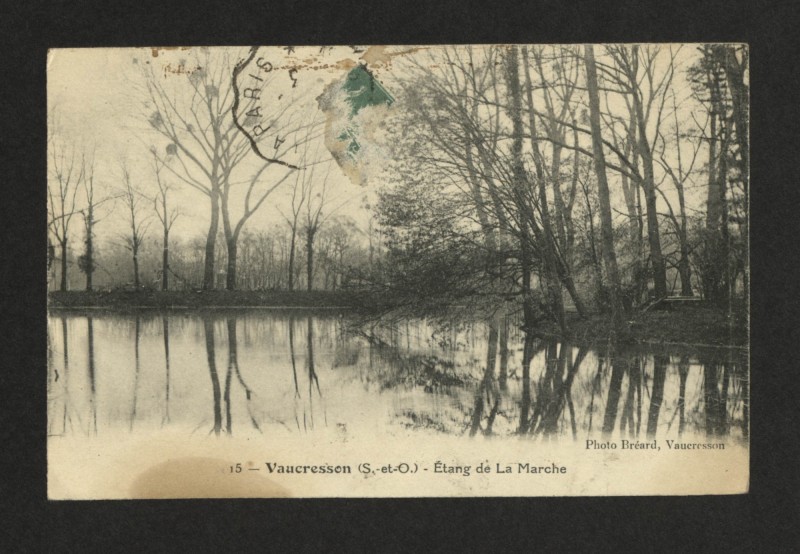 Carte postale ancienne Etang de la Marche à Marnes-la-Coquette