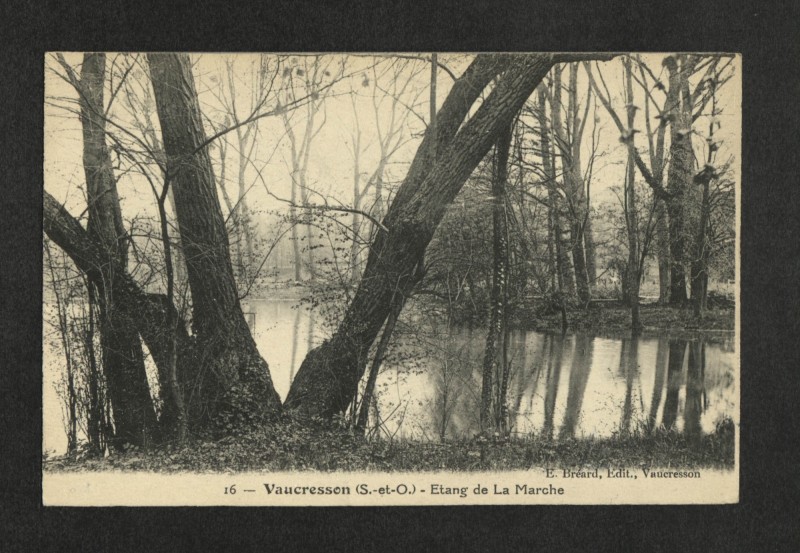 Carte postale ancienne Etang de la Marche à Marnes-la-Coquette