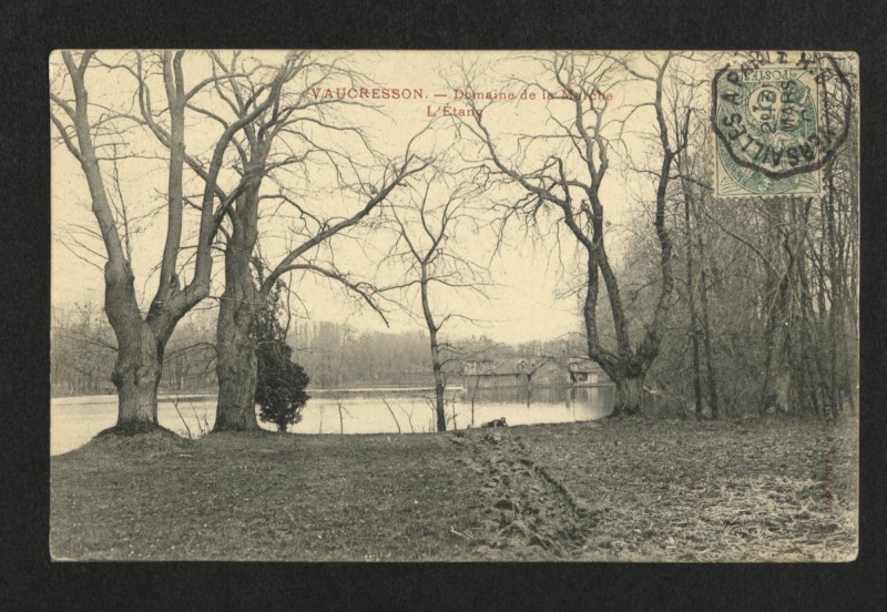 Carte postale ancienne Domaine de la Marche - L'Etang à Marnes-la-Coquette
