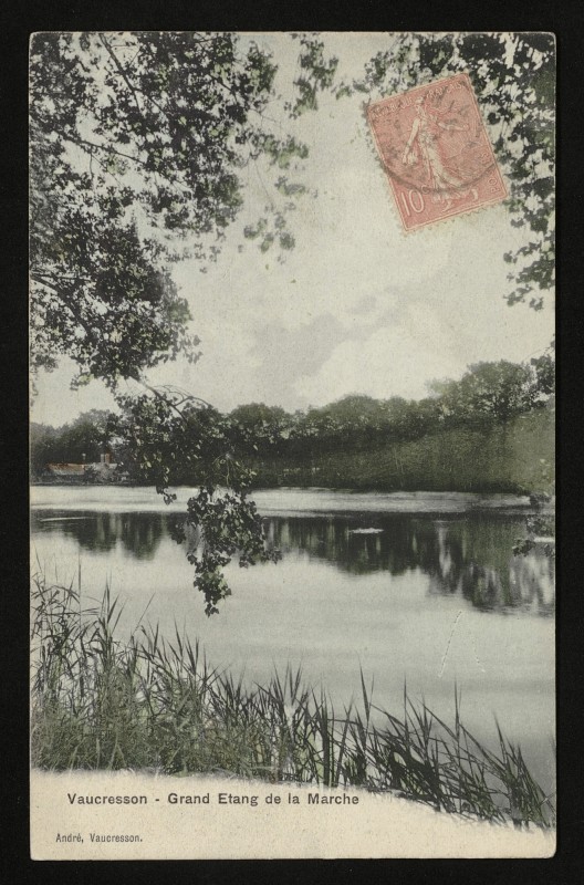 Carte postale ancienne Grand Etang de la Marche à Marnes-la-Coquette