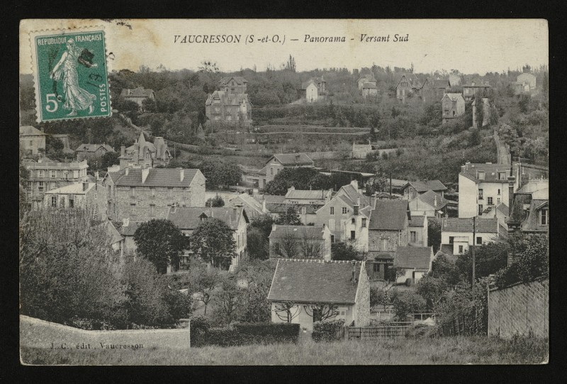 Carte postale ancienne Panorama - Versant Sud à Vaucresson
