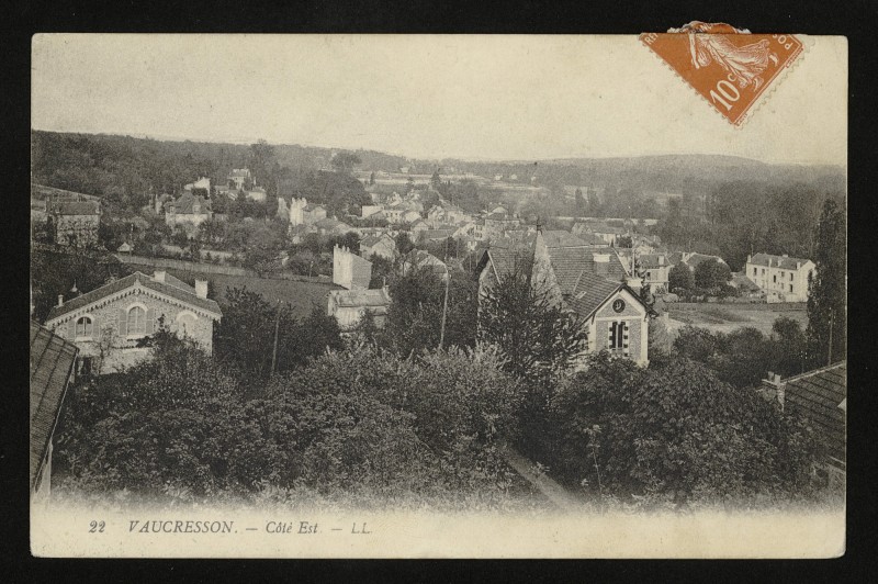 Carte postale ancienne [Panorama] -  Côté Est à Vaucresson