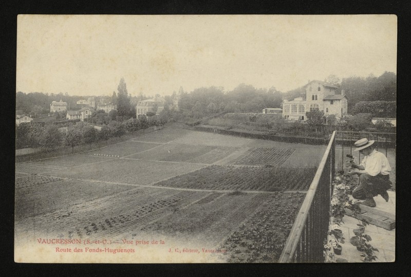 Carte postale ancienne Vue prise de la Route des Fonds-Huguenots à Vaucresson