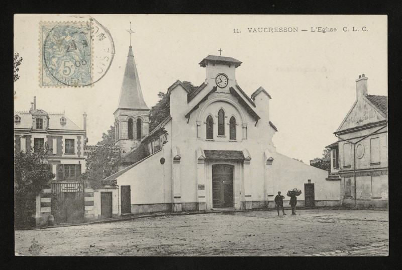Carte postale ancienne L'Eglise à Vaucresson
