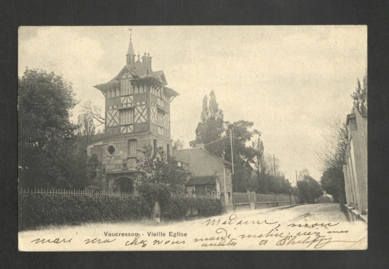 Carte postale ancienne Vieille Eglise à Vaucresson