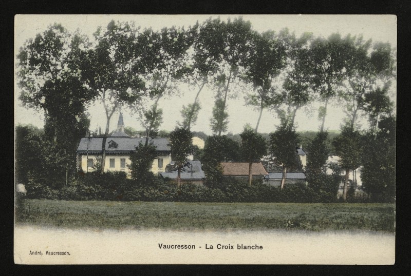 Carte postale ancienne La Croix blanche à Vaucresson