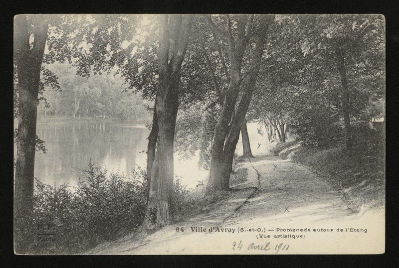 Carte postale ancienne Promenade autour de l'Etang (Vue artistique) à Ville-d'Avray