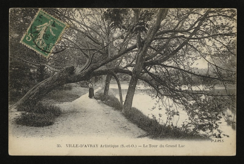 Carte postale ancienne Le Tour du Grand Lac à Ville-d'Avray