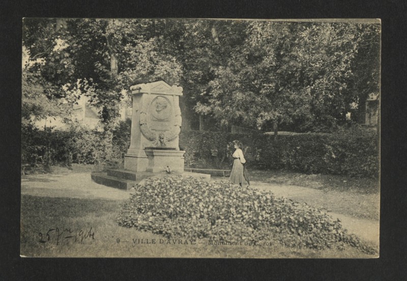 Carte postale ancienne Monument de Corot à Ville-d'Avray