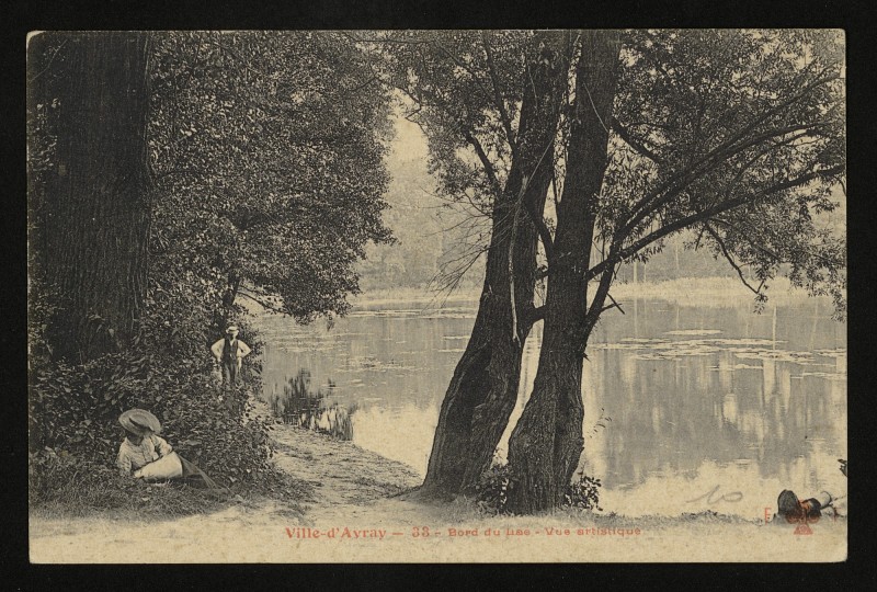 Carte postale ancienne Bord du Lac - Vue artistique à Ville-d'Avray