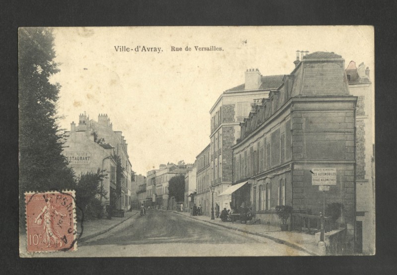 Carte postale ancienne Rue de Versailles à Ville-d'Avray
