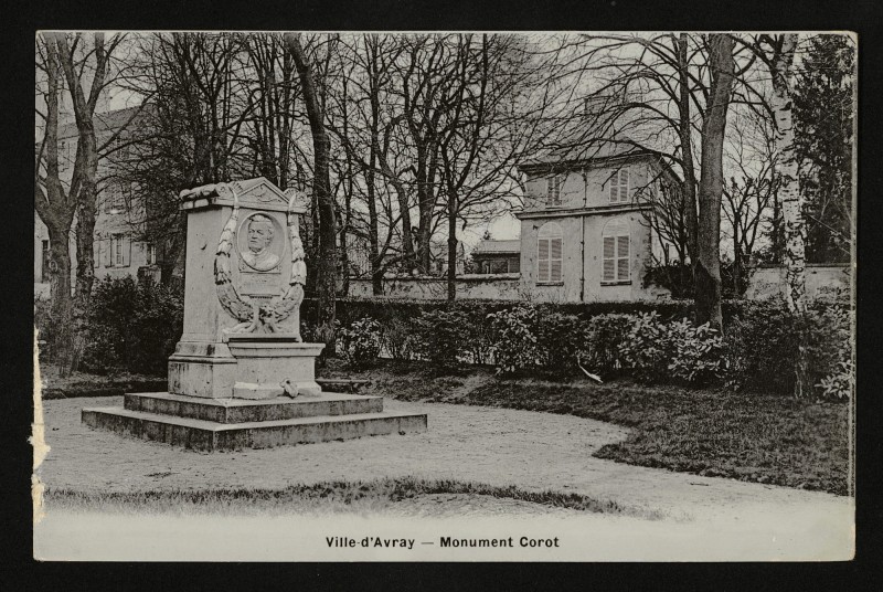 Carte postale ancienne Monument de Corot à Ville-d'Avray