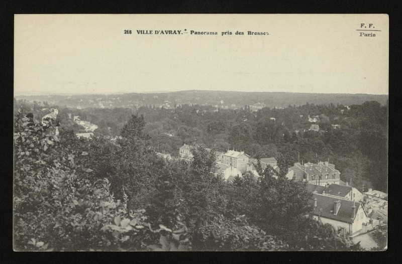 Carte postale ancienne Panorama pris des Brosses à Ville-d'Avray