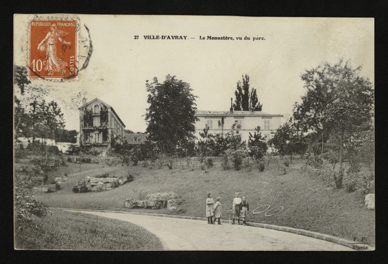 Carte postale ancienne Le Monastère, vu du parc à Ville-d'Avray