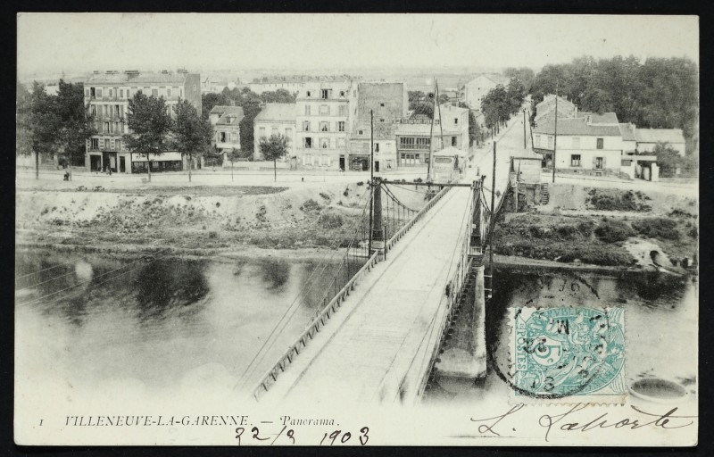 Carte postale ancienne Panorama à L'Île-Saint-Denis