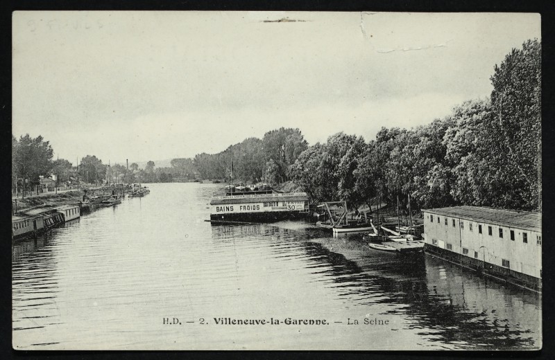 Carte postale ancienne La Seine à Villeneuve-la-Garenne