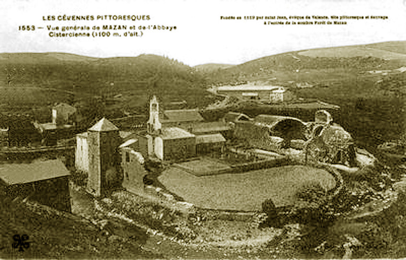 Carte postale ancienne Ardèche Mazan et l'Abbaye cisterienne