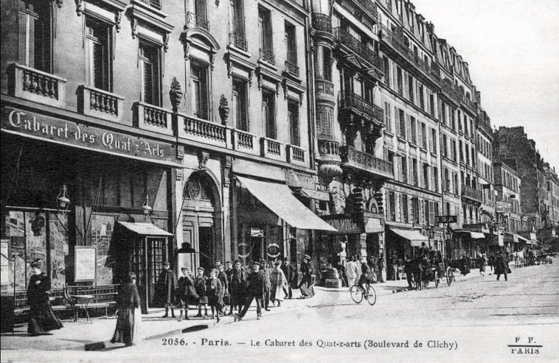 Carte postale ancienne Le Cabaret des Quat-z-Arts à Paris 18e