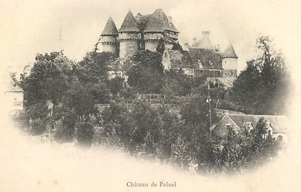 Carte postale ancienne Château de Paluel, sur une carte postale circulée en 1901