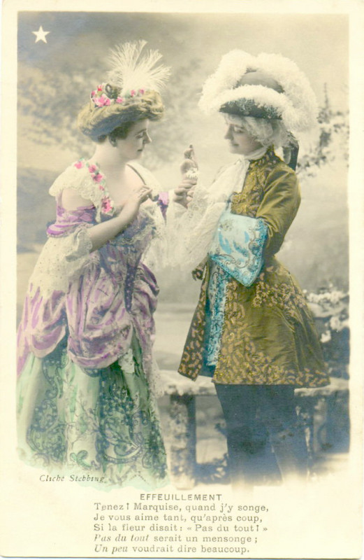 Carte postale ancienne Effeuillement, Papier Guillominot