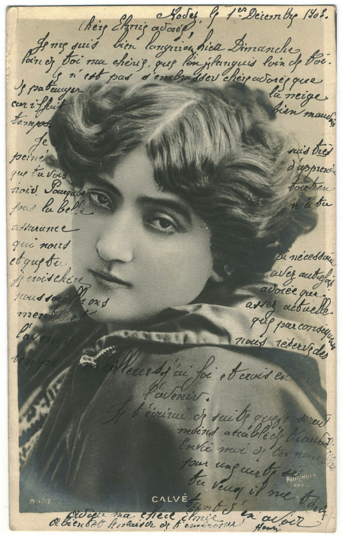 Carte postale ancienne Emma Calvé, Sip 89-12