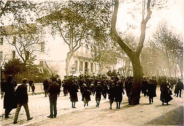 Carte postale ancienne Lézignan 28 Avril 1907