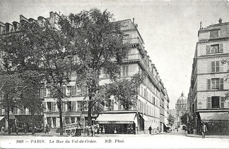 Carte postale ancienne Paris, ca.1900, La Rue du Val-de-Grâce