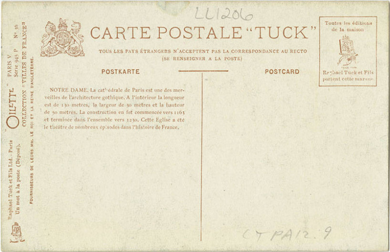 Carte postale ancienne Paris, Notre Dame. 945P 36 (NBY 418340)
