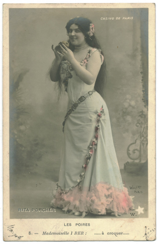 Carte postale ancienne PORCHER, Rita W Etoile. Casino de Paris. 5. As Mlle. 1 Ber in Les Poires. Photo Waléry