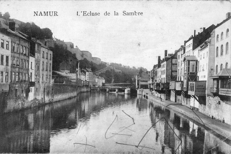 Carte postale ancienne Postkarte (ca. 1914) Namur - Schleuse an der Sambre
