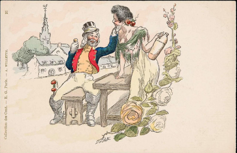 Carte postale ancienne Collection des Cent N° 21 (Willette)