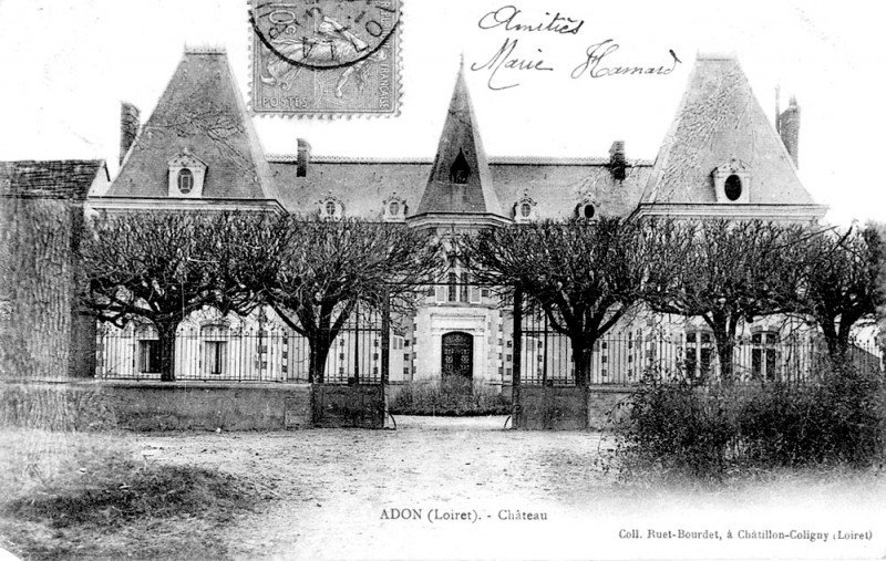 Carte postale ancienne Cp Adon château 2 à Adon