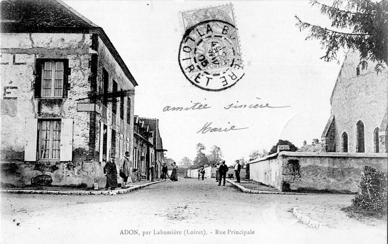 Carte postale ancienne Cp Adon rue principale 1 à Adon