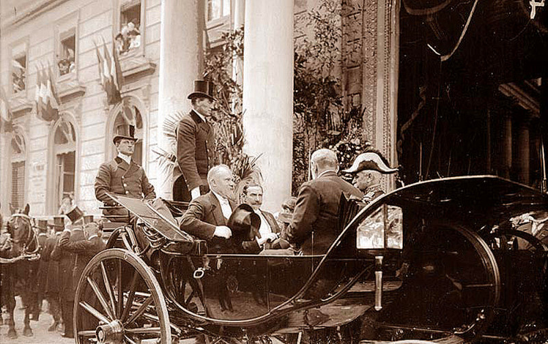 Carte postale ancienne Avignon Arrivée de Poincaré le 14 octobre 1913